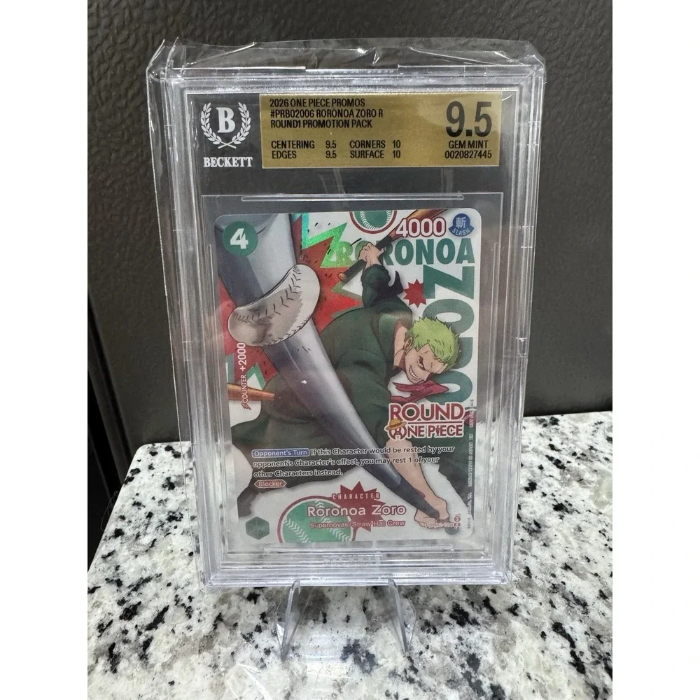 Roronoa Zoro R Round1 Pack PRB02006 One Piece BGS 9.5 Gold